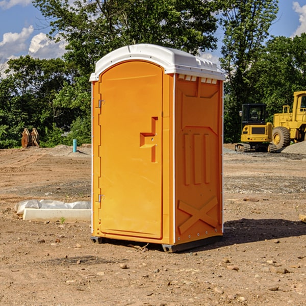 how often are the portable restrooms cleaned and serviced during a rental period in Pennington County South Dakota